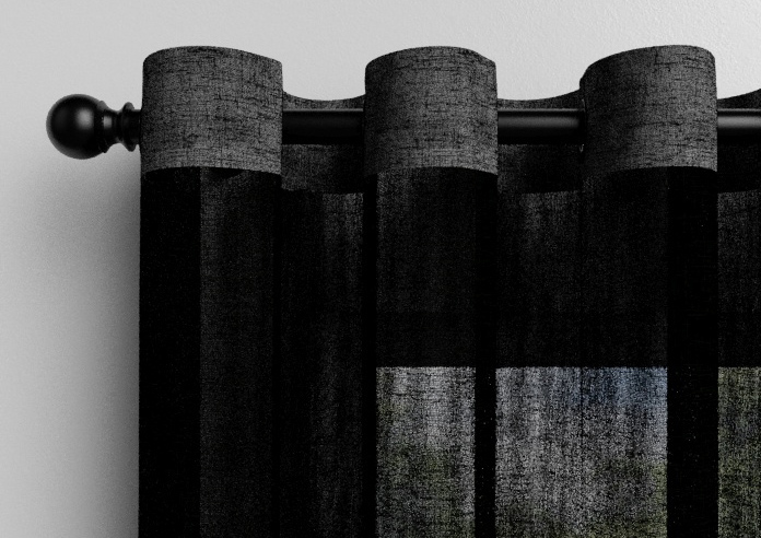 Brescia Voile, Raven Black - Made to Measure Curtains - Image 12